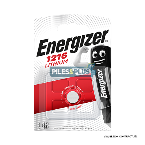 Pile Bouton CR1216 - Lithium 3V Energizer