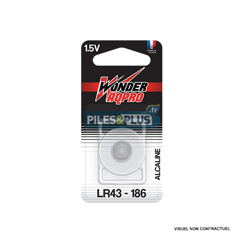 Pile LR43/186 - Alcaline 1.5V Wonder