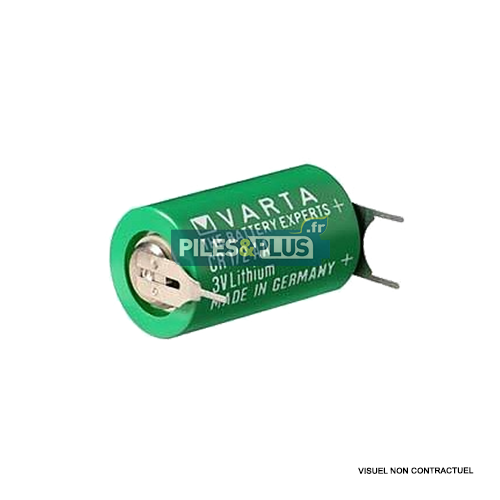 Pile CR1/2 AA - Lithium 3V Varta - Sortie picots