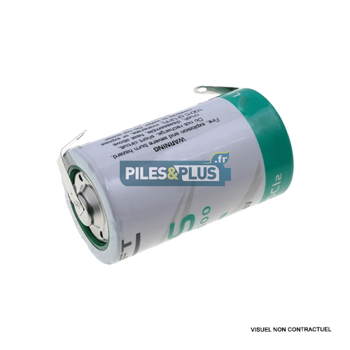 Pile lithium LS33600 D 3,6V - Lithium-thionyl chloride - languettes