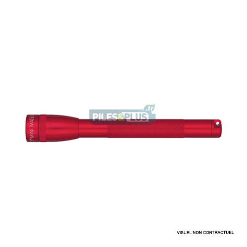 Lampe Mini Maglite LED 3 watts Rouge + 3 AA LR06