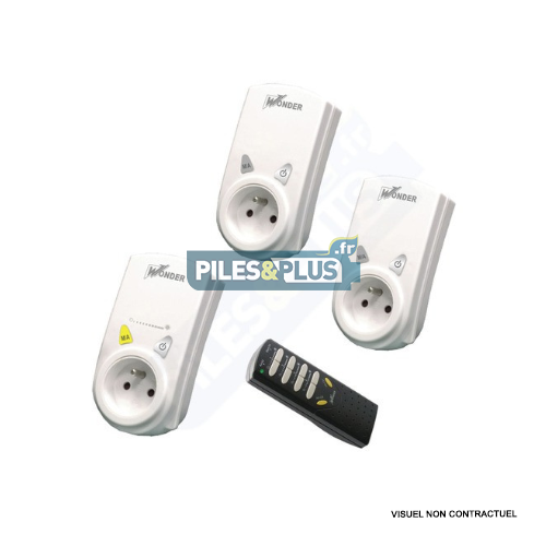 Kit Prises télécommandée : télécommande + 2 interrupteurs + variateur