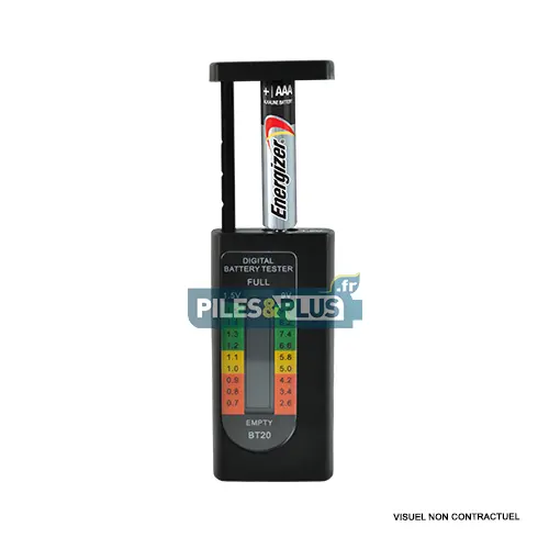 Testeur de Piles Digital - pour Toutes Piles et Accus de 1,5V et 9V
