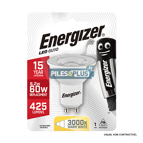 Ampoule LED Spot GU10 425lm 6.2W/60W Energizer BL1