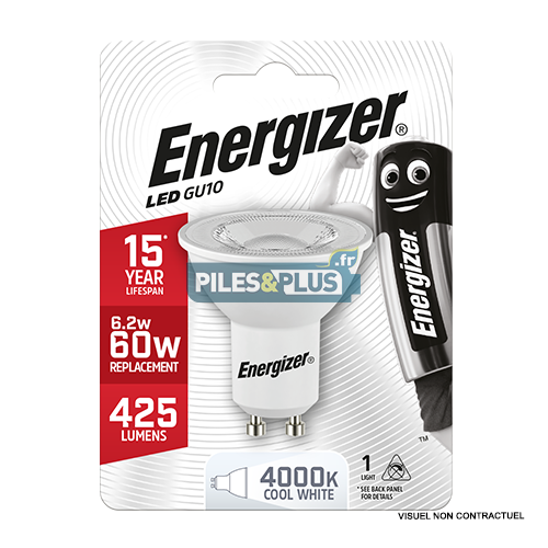 Ampoule LED Spot GU10 425lm 6.2W/60W Energizer BL1