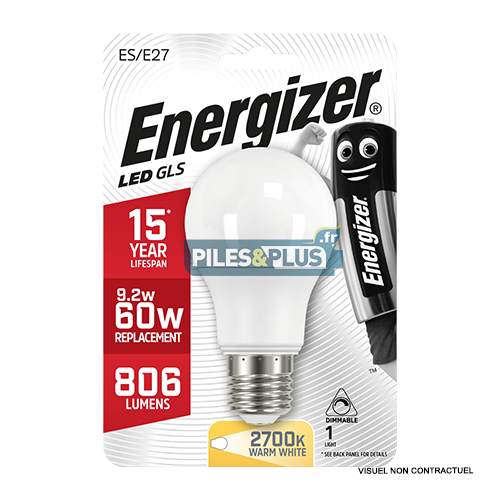 Ampoule LED Standard E27 806lm 9.2W/60W Energizer BL1
