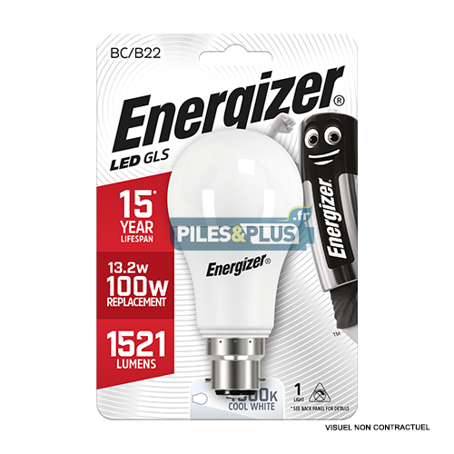 Ampoule LED Standard B22 1521lm 13.2W/100W Energizer BL1