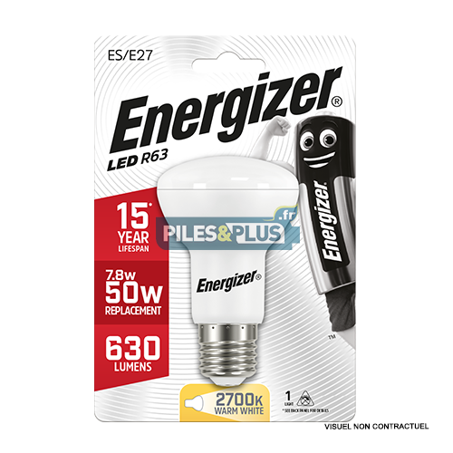 Ampoule LED Réflecteur R63 E27 630lm 7.8W/50W Energizer BL1