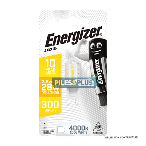 Ampoule LED Capsule G9 300lm 2.8W/28W Energizer BL1