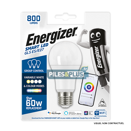 Ampoule Smart LED Standard E27 800lm 9W/60W Energizer BL1