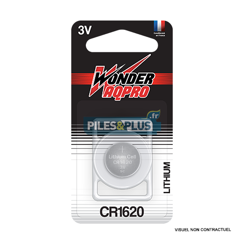 [WP1620] Pile Bouton CR1620 - Lithium 3V Wonder