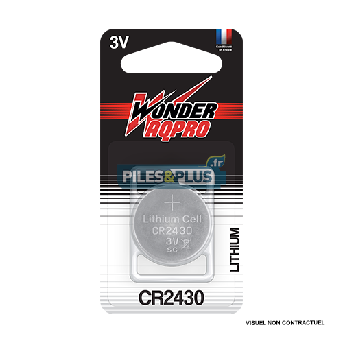 [WP2430] Pile Bouton CR2430 - Lithium 3V Wonder