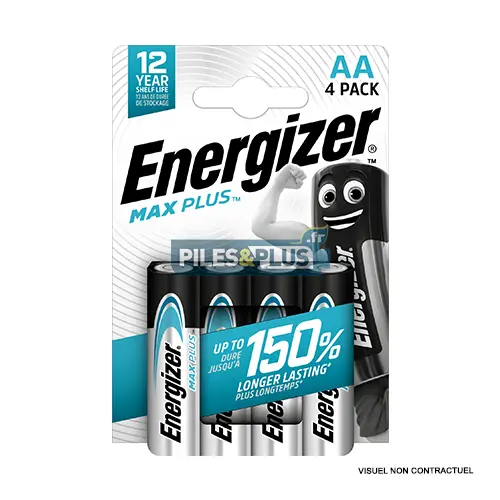 [EN630902] Pile AA LR6 1.5V Alcaline Max plus Energizer - Par 4