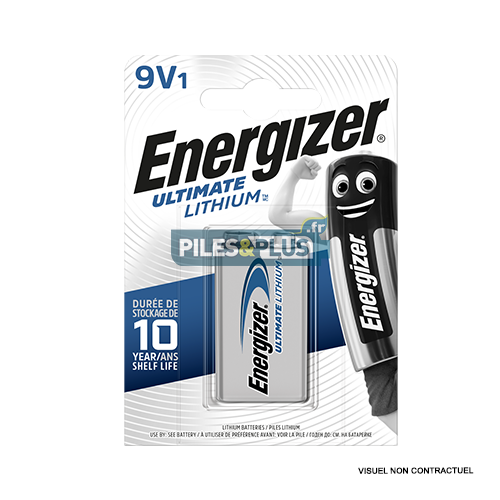 [EN633287] Pile lithium 9V 6LR61 - Lithium Energizer Ultimate