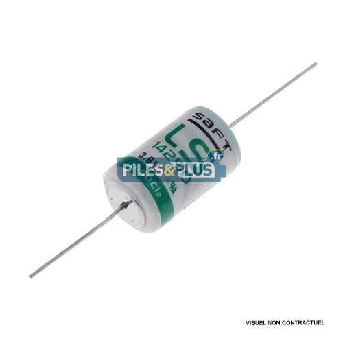 [OELSH3C] Pile SAFT LS14250 1/2 AA 3,6V - lithium industriel - Fil coaxial