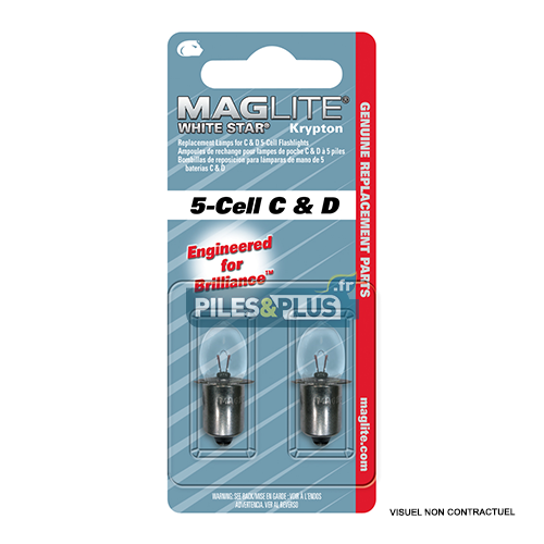 [MGLWSA501] Ampoule krypton pour ML5 5D / 5C Maglite - par 2