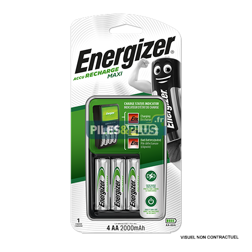 [EN630073] Chargeur de piles ultra compact Energizer + 4 AA 2000mAh