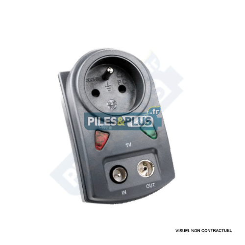 [WOPA167] Bloc Prise Parafoudre Secteur - Protection TV