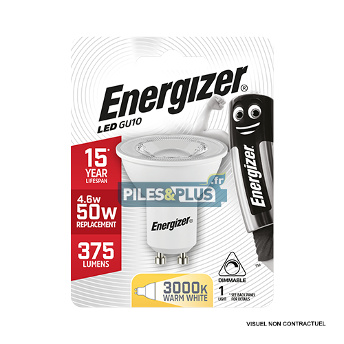 [PO8691] Ampoule LED Spot GU10 375lm 4.6W/50W Energizer BL1