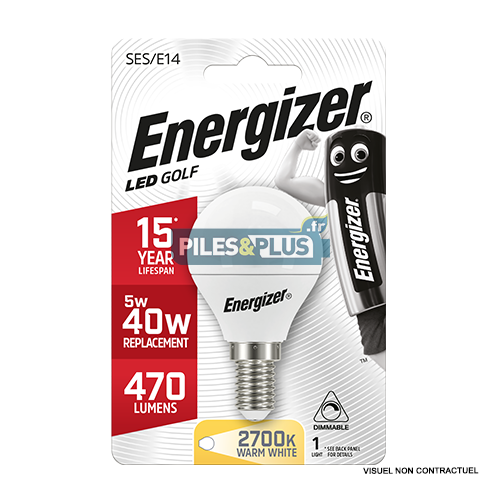 [PO8842] Ampoule LED Sphérique E14 470lm 5W/40W Energizer BL1
