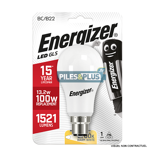 [PO9452] Ampoule LED Standard B22 1521lm 13.2W/100W Energizer BL1