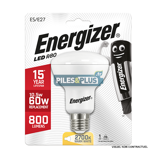 [PO13023] Ampoule LED Réflecteur R80 E27 800lm 10.5W/60W Energizer BL1